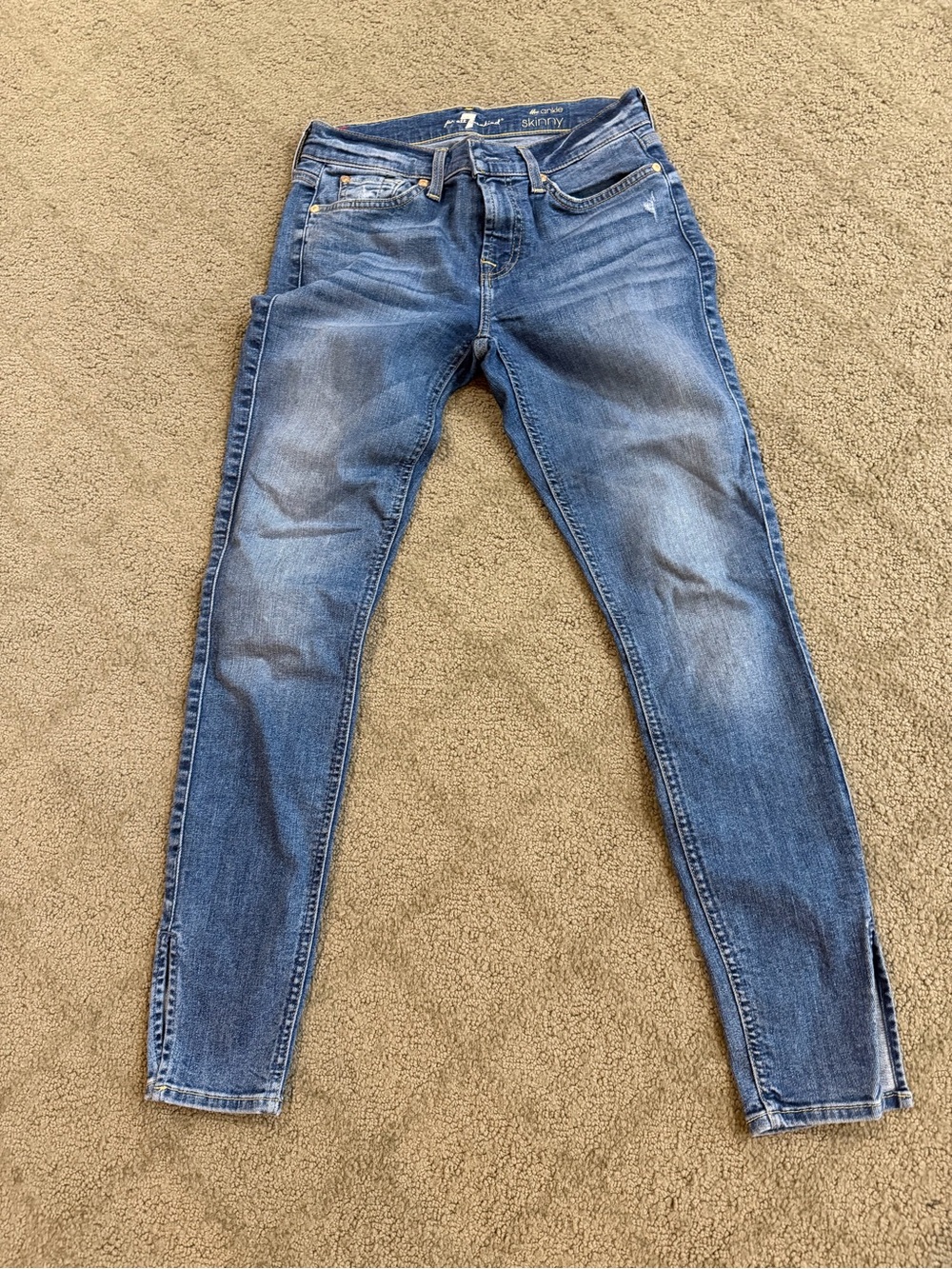7 For All Mankind The Ankle Skinny Jeans Size 25